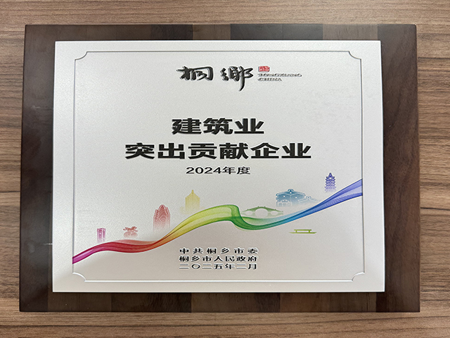 桐乡市2024年度建筑业突出贡献企业